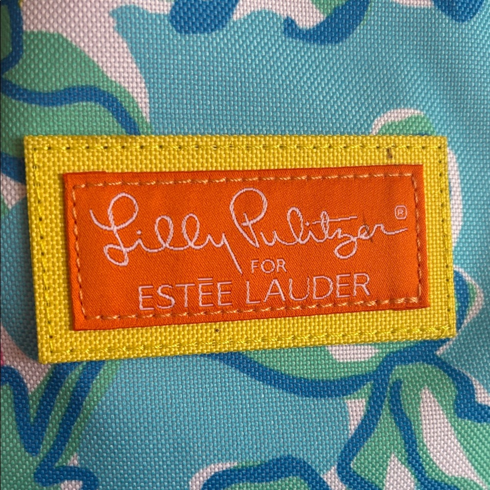 Lilly Pulitzer Vibrant Floral Tote - Blue and Orange - Picture 2 of 4